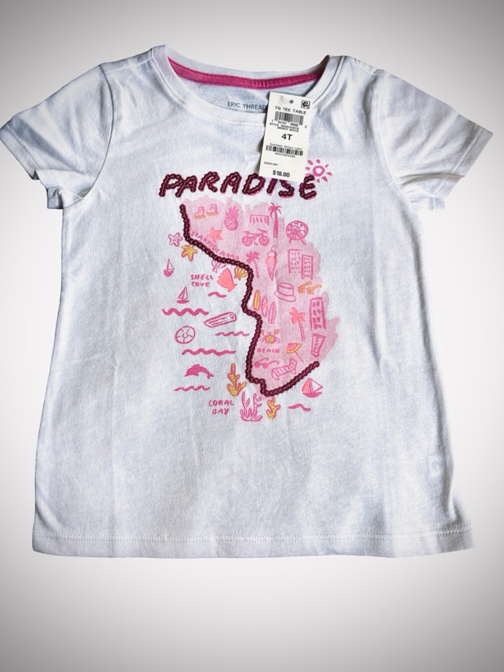 Epic Threads Pink Paradise Sequin Tee 4T NWT